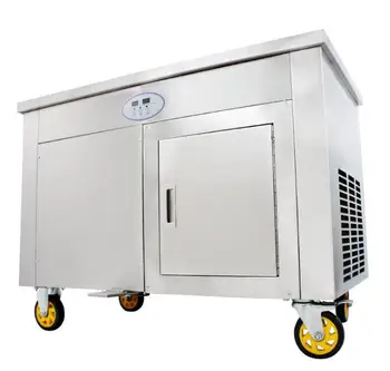 

square pan ice machine ice maker machine fried ice machine ice cream machine with 6 colling tanks