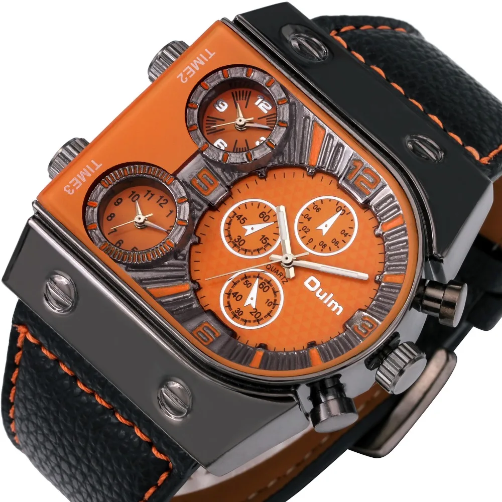Prix pour Montre-Bracelet Militaire de OULM VENTE CHAUDE Hommes Bracelet En Cuir Japon 3 Fuseau horaire Noir IP Boîtier Carré Quartz-montre DZ montre de luxe hommes Prix pour Montre-Bracelet Militaire de OULM VENTE CHAUDE Hommes Bracelet En Cuir Japon 3 Fuseau horaire Noir IP Boîtier Carré Quartz-montre DZ montre de luxe hommes