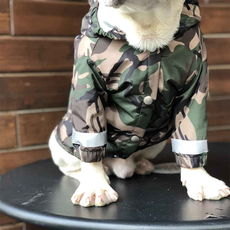 Online Bulldog Francés cinta reflectante chubasquero ropa para perros pequeños Chihuahua yorkkie sudaderas a prueba de agua Envío Directo PC0889