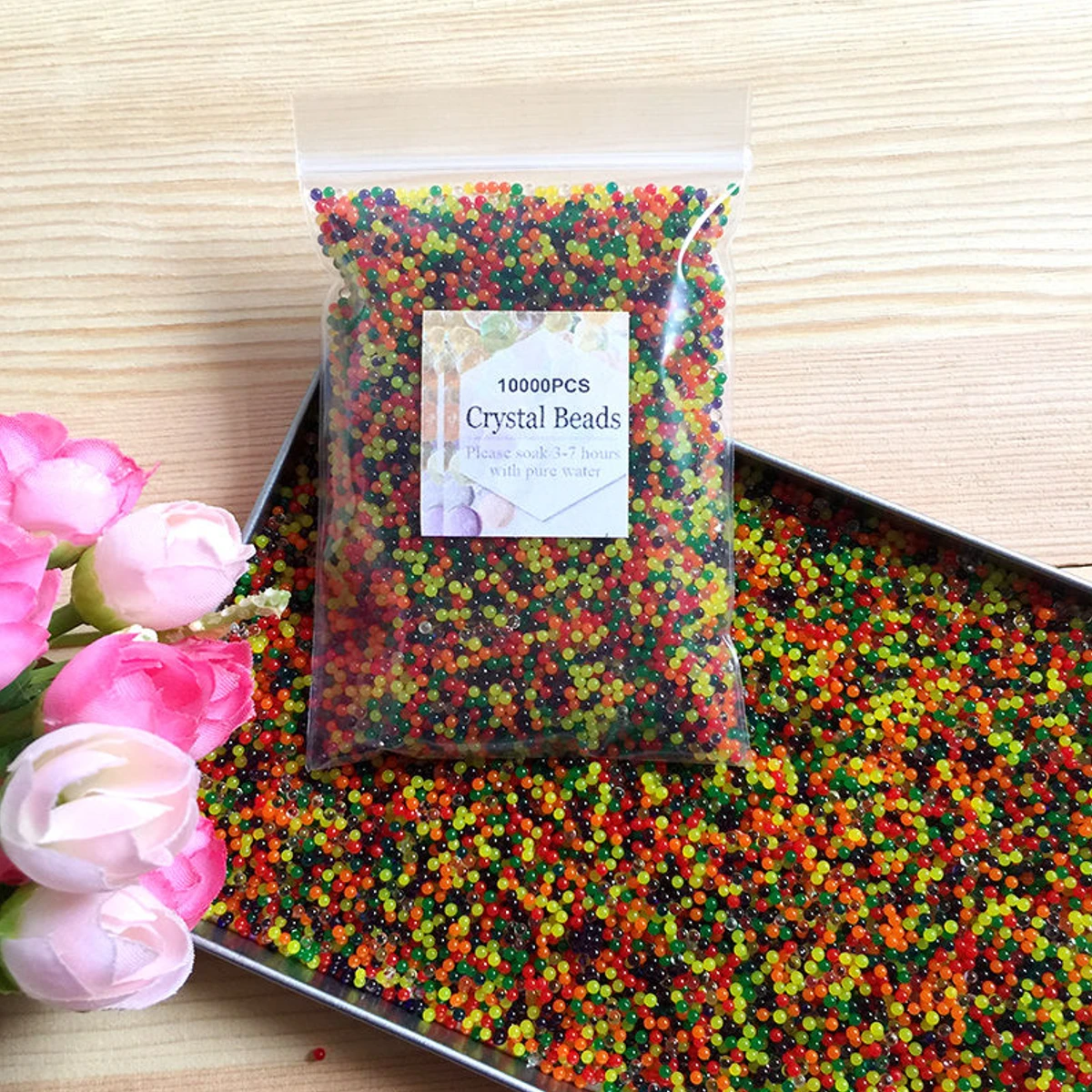 

10000Pcs/Set Crystal Soil Hydrogel Gel Polymer Water Beads Flower/Wedding/Decoration Maison Growing Water Toy Balls Home Decor