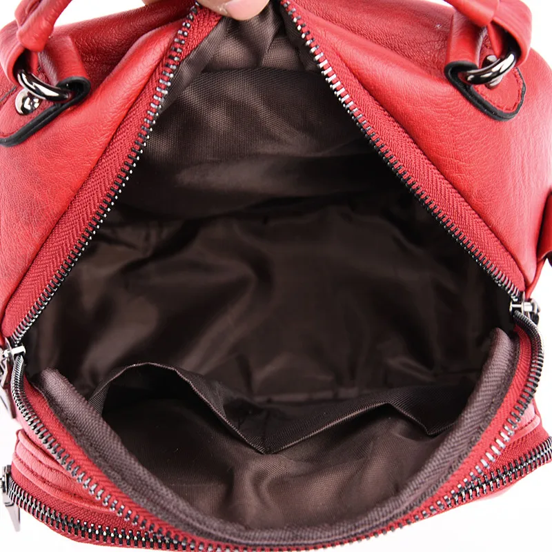 Модный женский рюкзак, Многофункциональный маленький мини рюкзак из мягкой кожи, женские школьные сумки через плечо, Женские винтажные дорожные сумки