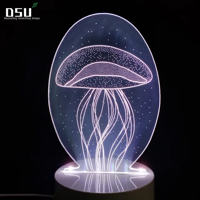 jellyfish 3d led lamp