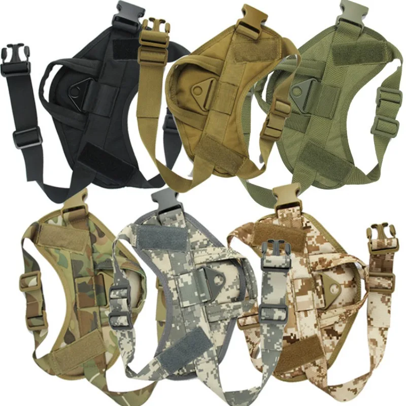 Tactical Dog Hunting Harness Vest Molle System Water Resistant Vest Harness Service Comfortable Dog Training Harness with Handle