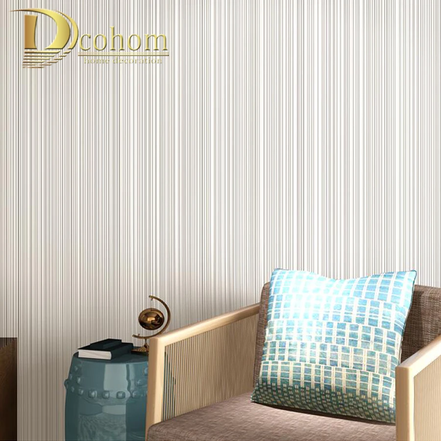 

Modern Cozy Simple Green Grey 3D Fine Stripes Wallpaper For Walls Decor Home Wall Paper For Living Room Sofa TV Background