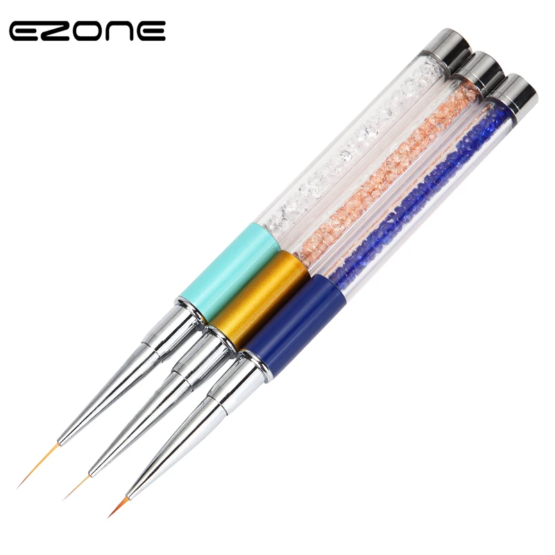 Beste EZONE Kristal Penhouder Kwast Fijne Haak Lijn Pen Schattige Snoep Voor Olie Aquarel Graffiti Art Office Supply