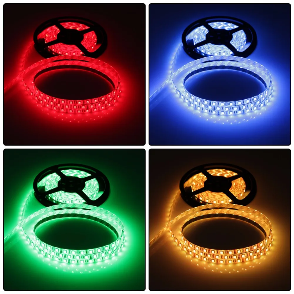 Светодиодный MO светодиодный 5050 12 В 60 светодиодный/м 5 м/roll RGB IP65 Водонепроницаемый