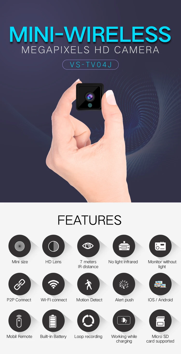 SmartYIBA Full HD 1080P Wifi мини ip камера видеонаблюдения ночного видения Видеокамера CCTV