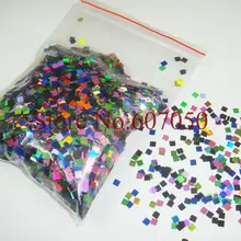 50 г/пакет Смешанные Лазерные цвета Ослепительная квадратная палитра блесток форма для украшения ногтей DIY