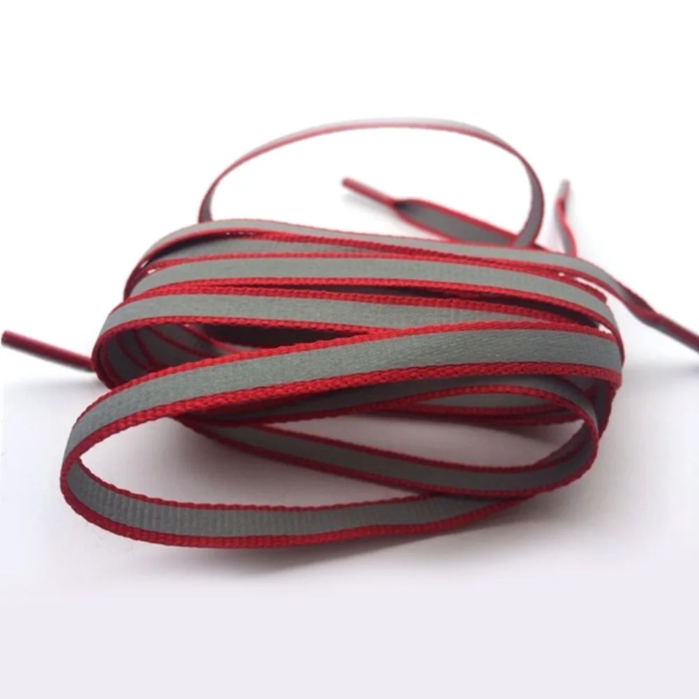 

1 pair 100cm Reflective Shoe Laces Safety Luminous Glowing Shoelaces Unisex For Basketball Canvas Shoes Laces Strings
