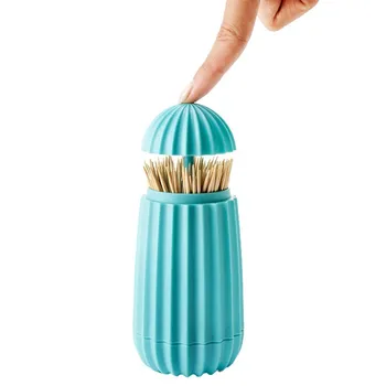 

Creative Automatic Toothpick Dispenser Hand Pressed Toothpick Container holders base paliteiro Storage Box for Table Decoration