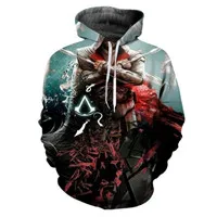 Новинка; Лидер продаж; Assassins Creed; уличная одежда с 3D принтом; толстовки с капюшоном; одежда для игр; мужская толстовка с длинным рукавом в стиле хип-хоп; Прямая поставка