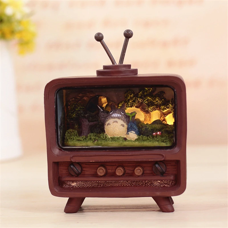 Новинка освещение студия Ghibli унесенный спиралью светодиодный ночник ТВ миниатюрная Сенсорная лампа дети чтение Тоторо Свет Спальня Декоративные