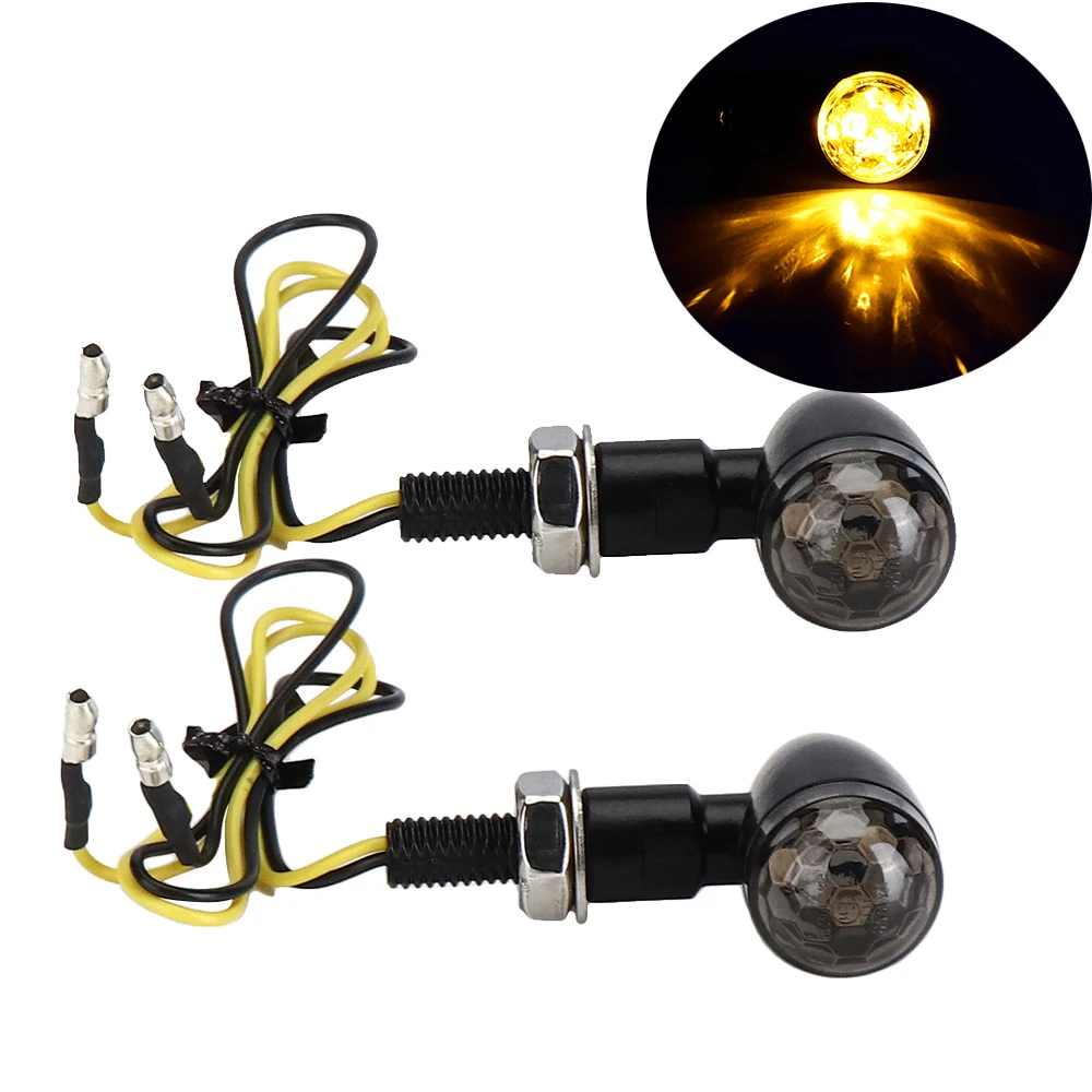 

12V LED Motorcycle Lights Turn Signal Indicator Lighting Amber Universal For Honda For Cafe Racer Motorcycle Blinker