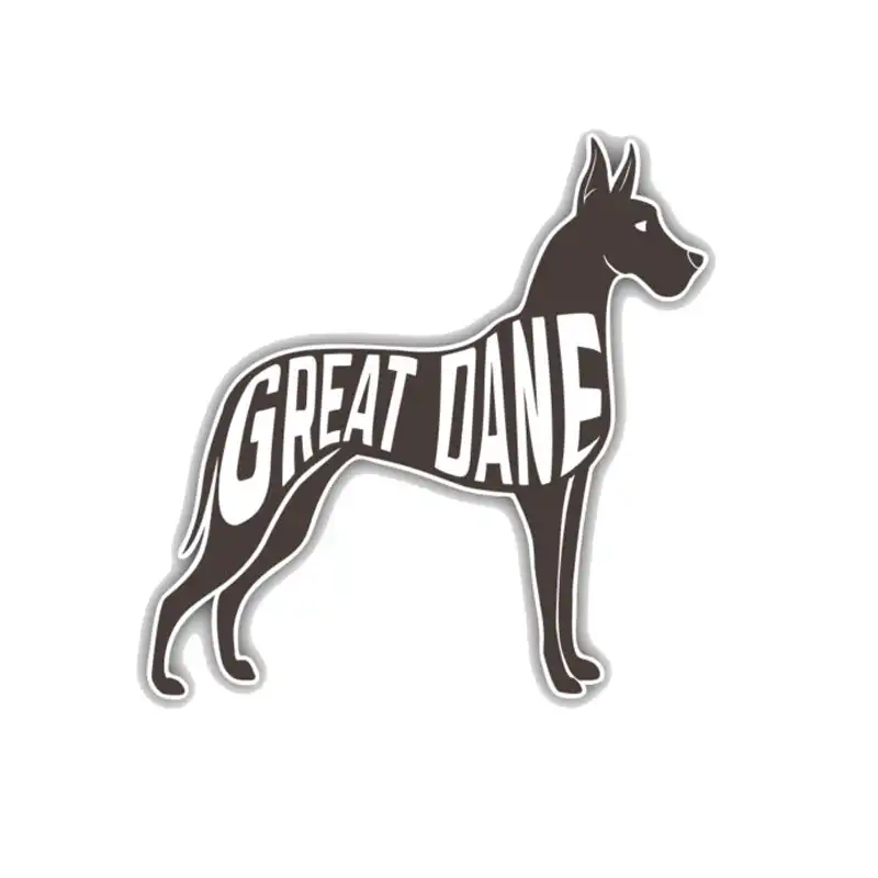 Yjzt 12 7 12 7cm Great Dane Breed Dog Silhouette Car Decoration