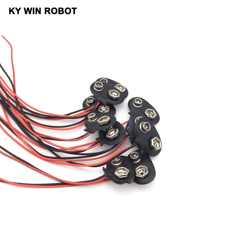 Высокое качество T Тип 10 шт. 9 в DC Батарея Кабель питания провода шнур разъем клип разъем для Arduino DIY