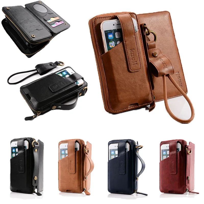 

Business Phone Leather hand Bag Outdoor hand Pouch Case for iPhone x 7 8 6 6s plus phone bags wallet 4.7" 5.8" Data Line rope