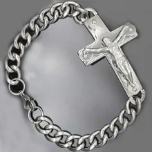 Горячие продажи панк браслет из нержавеющей стали мужские ювелирные изделия крест брендовые браслеты на запястье Мужские украшения Pulseras модные подарки