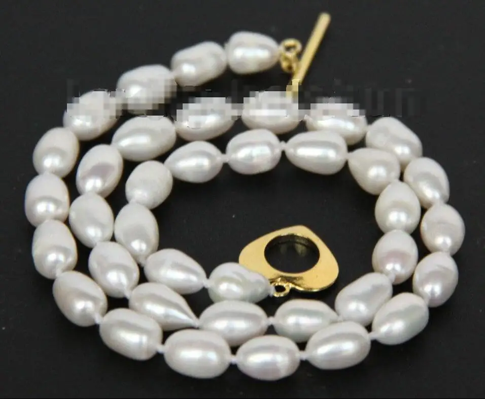 

Hot sale new Style >>>>>AAA 17" 11mm rice white freshwater pearls necklace j10062