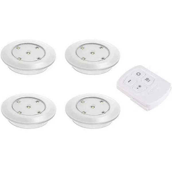 4light 1 controller Беспроводной датчик касания с регулируемой яркостью светодиодный светильник под шкаф Светодиодные шайбы настенный светильник шкаф кухонный ночник - Цвет: 4light 1 controller