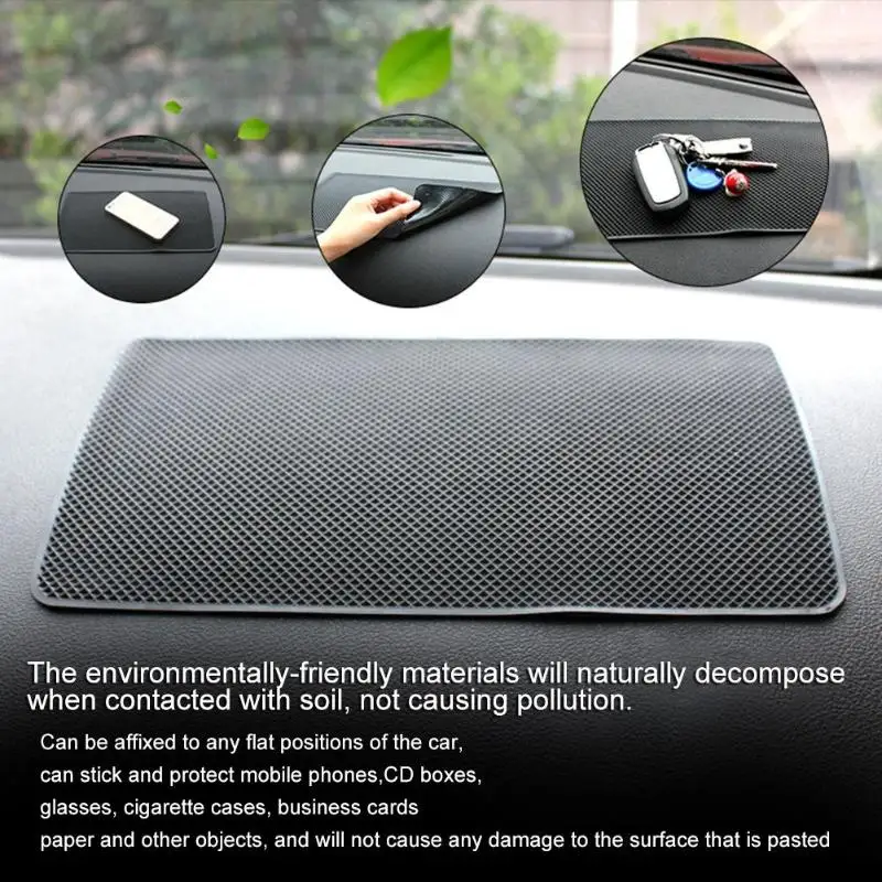 

Car Anti-Slip Mat Grid Pattern Car Dashboard Sticky Silicone Pad Smartphone Non-Slip Silicone Mat Phone Holder Car Accessories