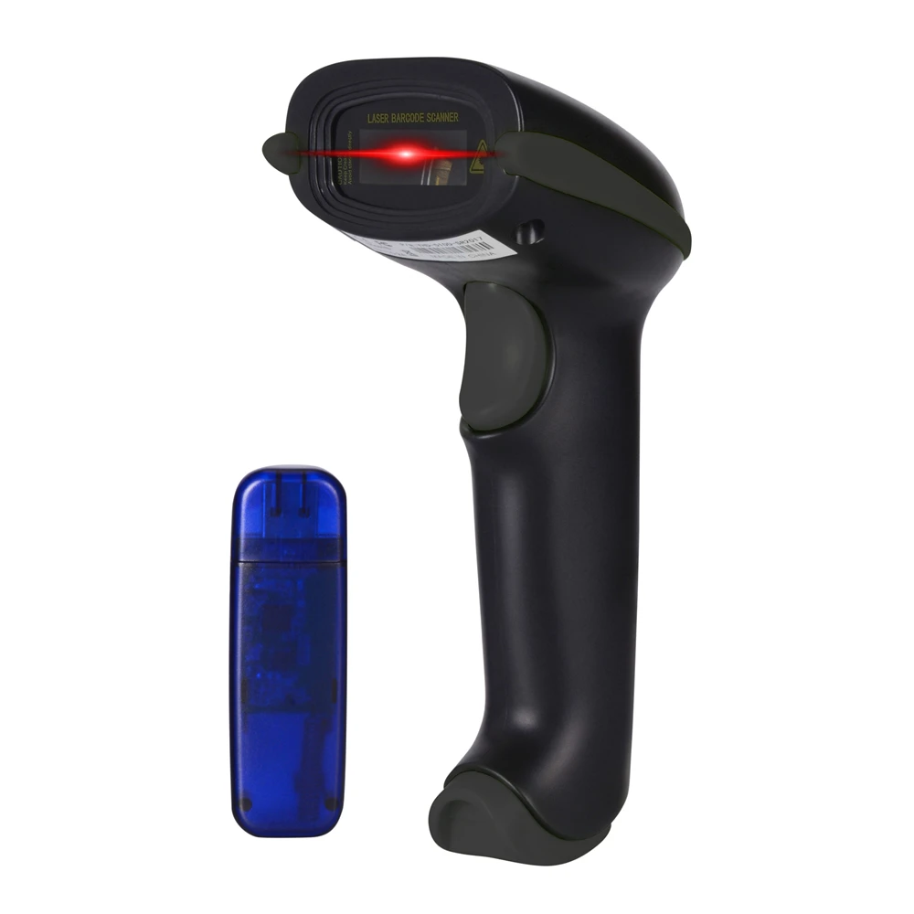 

High Quality USB Handheld 2.4G Wireless+Wired 1D Laser Barcode Scanner Reader