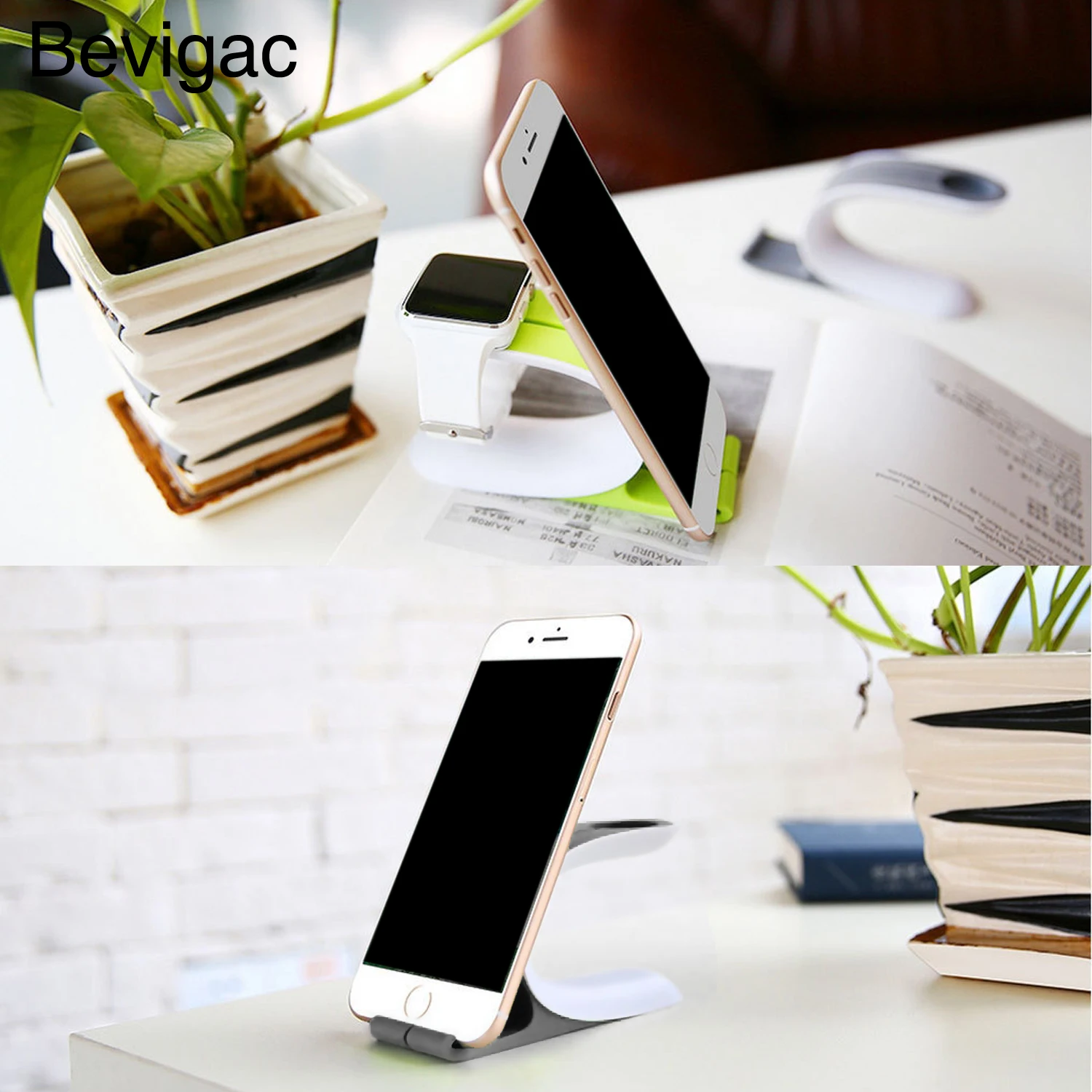 

Besegad Mobile Phone Charging Charger Dock Station Bracket Stand Holder for Apple Watch iWatch iPhone X 8 7 6 6S Plus Accessory