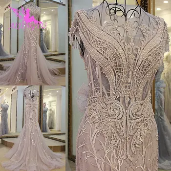 

AIJINGYU Long Tail Wedding Dresses Gowns Belarus Styles Newest Unique Sexy Open Back Lace Gown As Wedding Dress