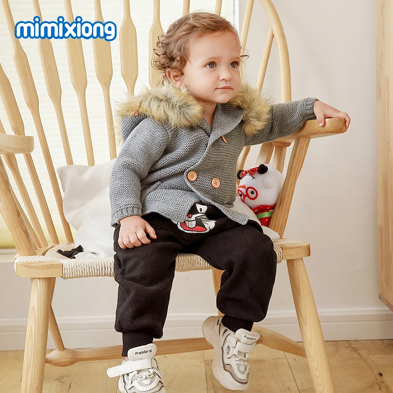 

Baby Sweaters Cardigans Autumn Hooded Long Sleeve Infantil Boys Girls Knitted Jackets & Coats Solid Toddler Children's Knitwear