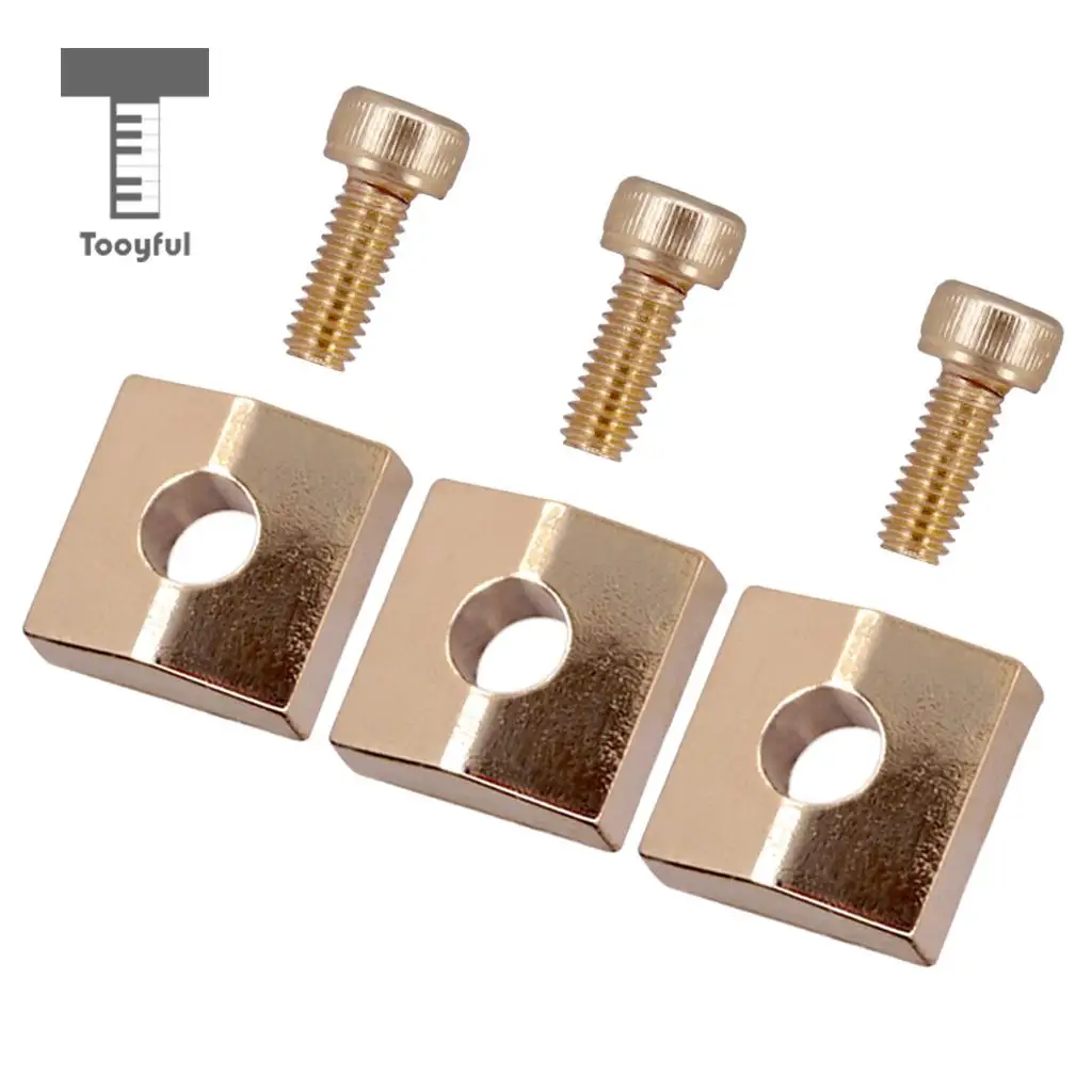 Tooyful 3pcs Guitar Locking Nut Clamp&Screws for Tremolo Bridge Parts