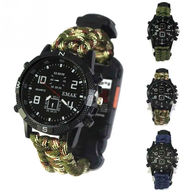 

Outdoor Multi-purpose Survival Watch Rechargeable 2km Infrared SOS LED Light