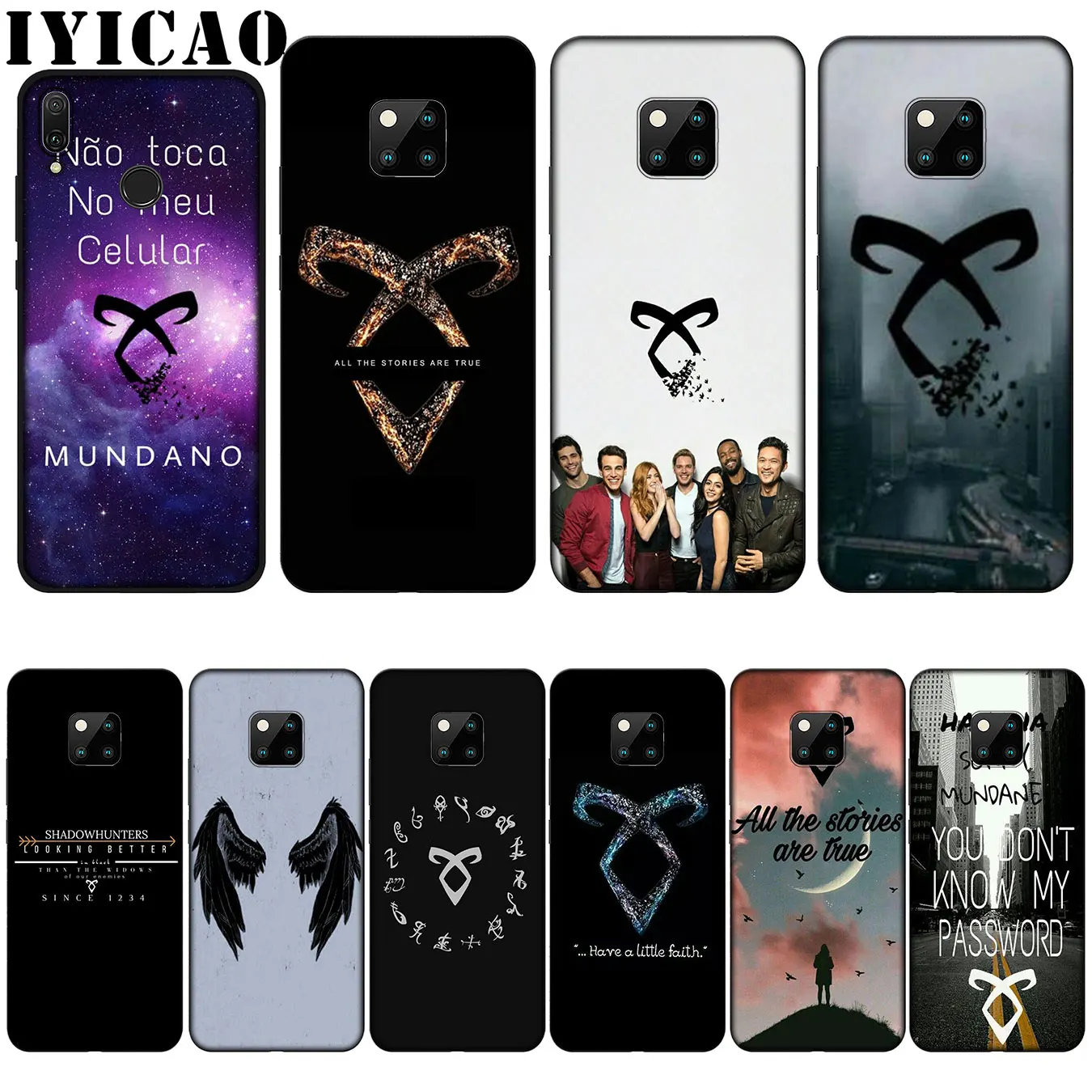 IYICAO Shadowhunters Colorful Silicone Soft Case for Huawei Nova 3 3i 2i Mate 20 10 Pro Lite |