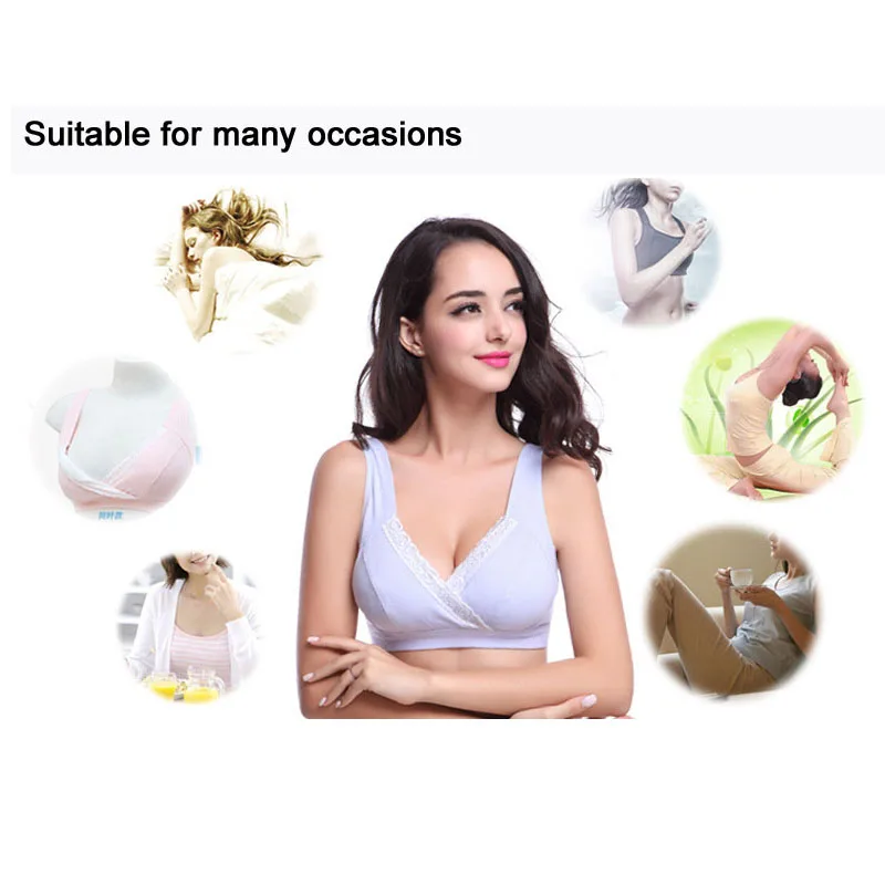 Women Padded Sexy Push Up Bra Lace Edge Mother Wire Free Sleep Cotton Bras Adjusted Straps Ladies Everyday Underwear