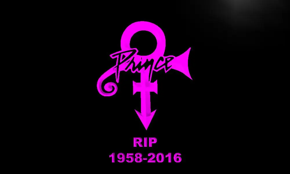 Tm7776 с символом принца RIP 1958-2016 музыкальный светодиодный неоновый знак