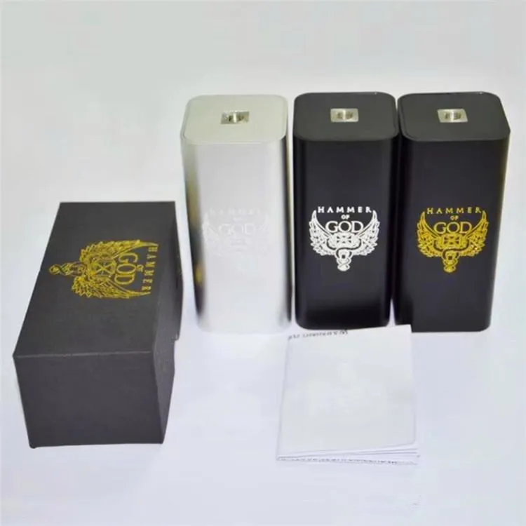 

Hammer of God V3 Box Mod Electronic Cigarette Mechanical Mod fit 18650 Battery for Mech RDA RDTA RBA Atomizer Vape Vaporizer Kit