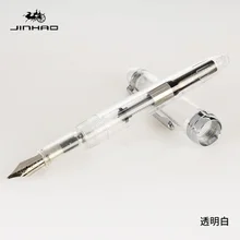 JINHAO 992 прозрачный белый цвет Спираль Круглый корпус офис студентов тонкий перьевая ручка