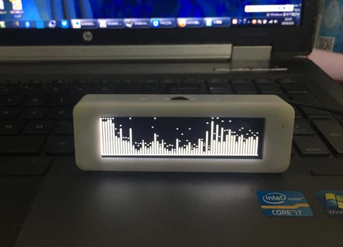 " дюймовый OLED музыкальный анализатор спектра MP3 автомобильный усилитель аудио индикатор уровня ритм спектр VU метр w clcok температура - Цвет: Белый