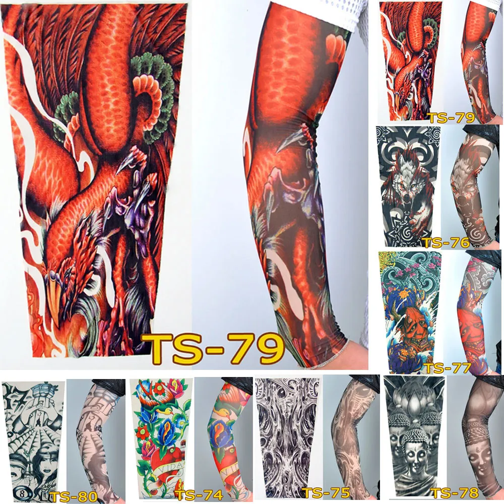 Унисекс Мода Нейлон временный нарукавник с татуировкой чулки для женщин новое качество Защита от солнца экран guantelete gauntlet