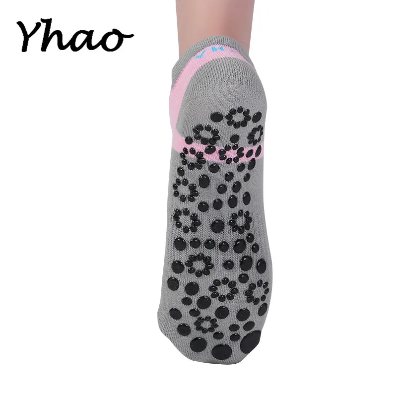 Yhao/хлопковые нескользящие спортивные носки для йоги, женские бесшовные носки для бега, носки для фитнеса, свободный размер