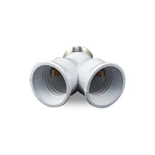 

5PCS/Lot Y Shape E27 to 2 E27 Lamp Bulb Converter Splitter Adapter 2E27 LED Corn Light Holder Converter Socket