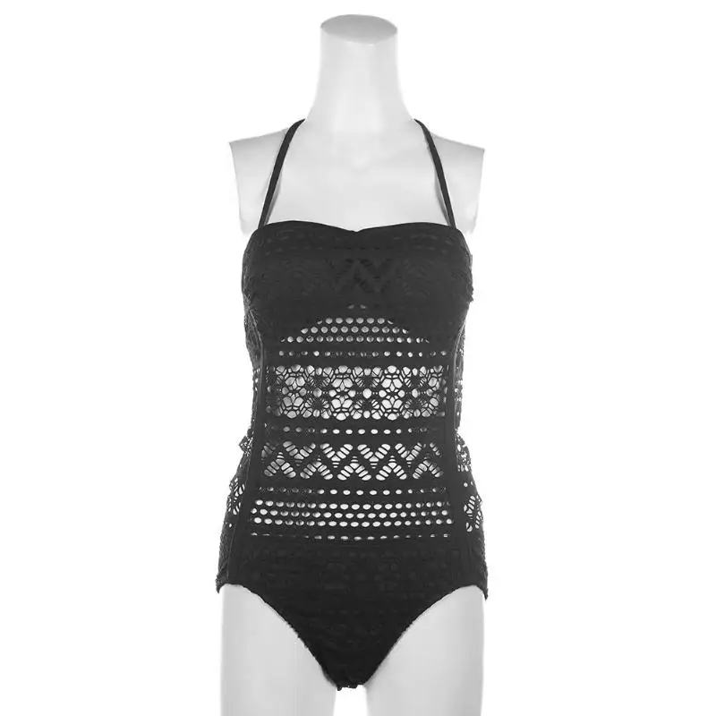 Buy One Piece Swimsuit Plus Size2XL Swimwear Black
