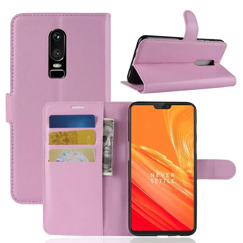 Чехол для телефона One Plus 5 T 6 задняя крышка кошелек из искусственной кожи флип кейс