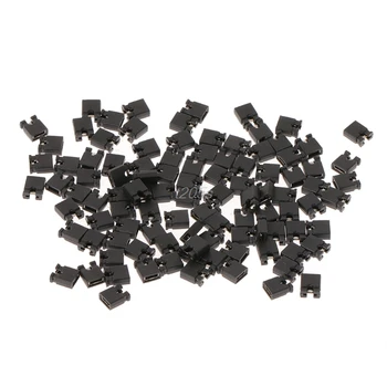 

100pcs Pin Header Jumper blocks Connector 2.54 mm for 3 1/2 Hard Disk Drive CD/DVD Drive Motherboard and/or Expansion Card T25