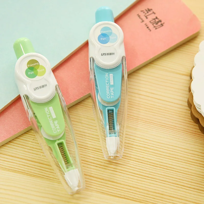 Kawaii Cute Correct Correction Tape Pens Blue Green Korea Kids Student
