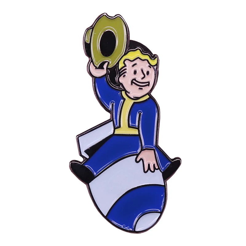 

Fallout enamel pin pip boy brooch funny game pins cartoon jewelry men women jackets backpack accessories
