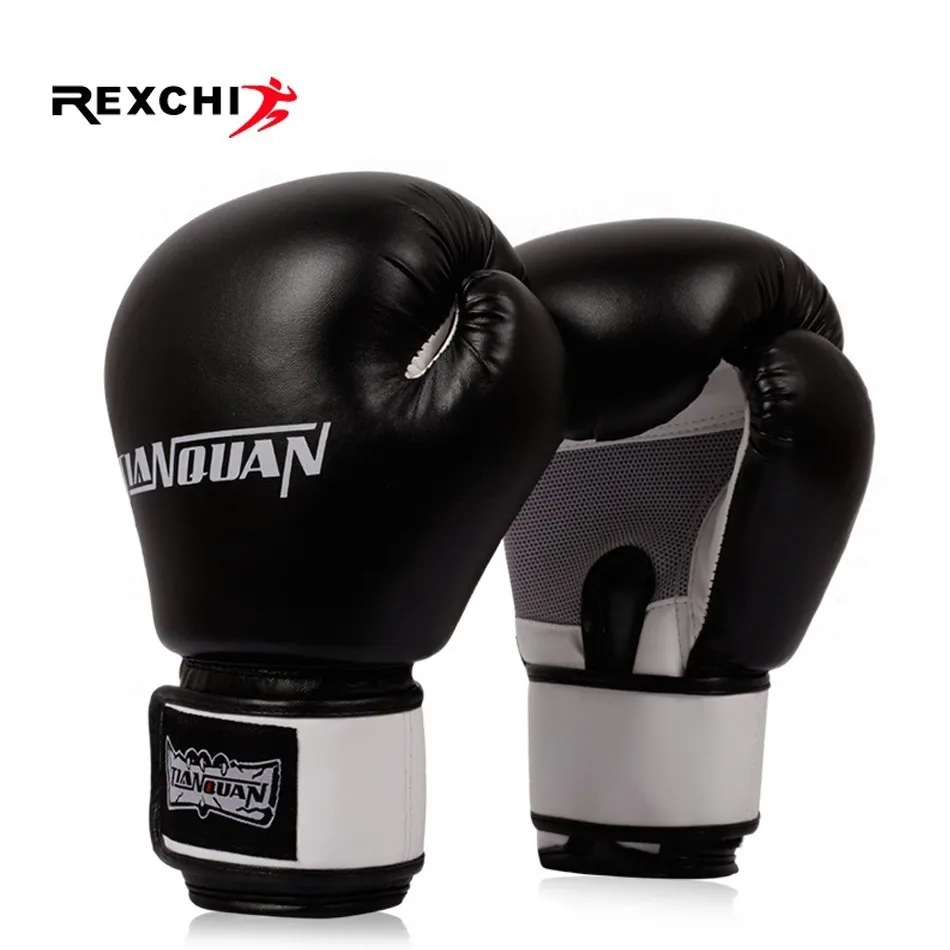Взрослые кик боксерские перчатки из искусственной кожи карате Муай Тай Guantes De Boxeo