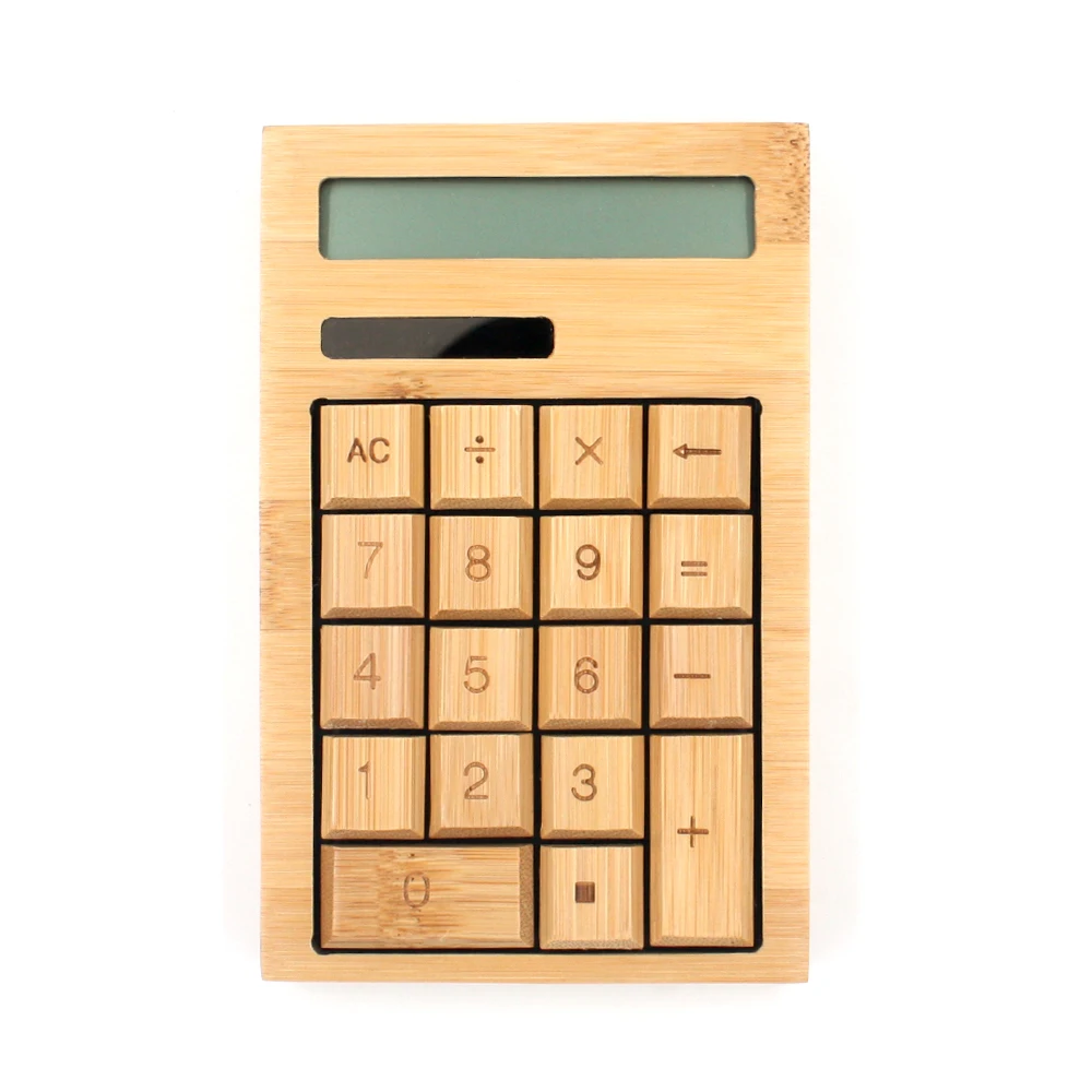 72 шт./лот Солнечный Calculadora techase калькулятор 12 цифр Bamboo научный калькулятор логотип Дизайн hesap makinesi