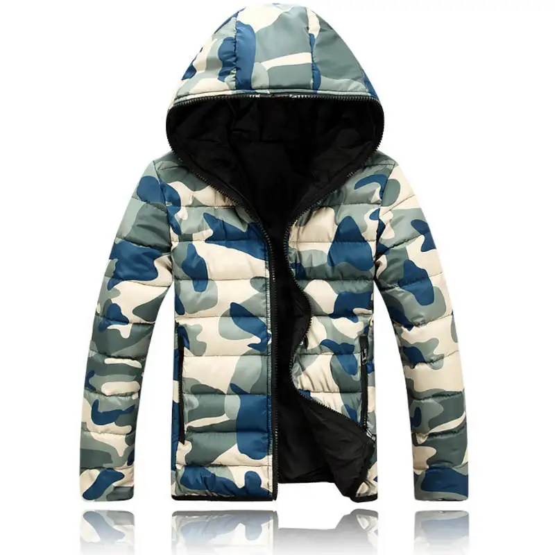 

2019 brand men's clothing winter jacket with hoodies outwear Warm Coat Male Solid winter coat Men casual Warm Down Jacket