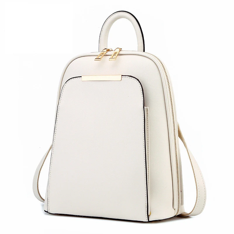 Fashion Simple Style Women Backpacks High Quality Leather School Bags Satchel Brand Design Female Backpack 2017