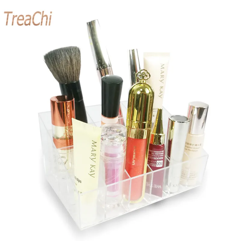 

Plastic Lipstick Organizer Makeup 24 Stand Trapezoid Clear Lipstick Lotion Make Up Cosmetic Tool Kit Holder Cosmetic Set