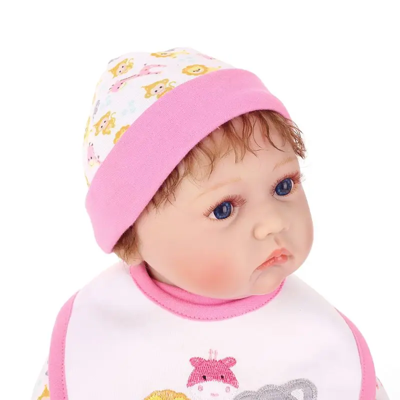 

55cm Silicon Lifelike Baby Doll Elephant Apron Blanket Cute Toys Early Childhood